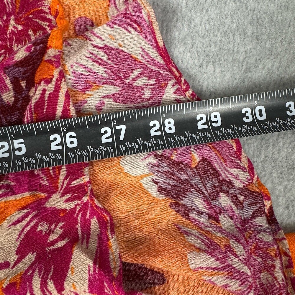 Hello Molly Romper Womens Size 6 Orange Floral Off Shoulder Boho Festival - Picture 11 of 11